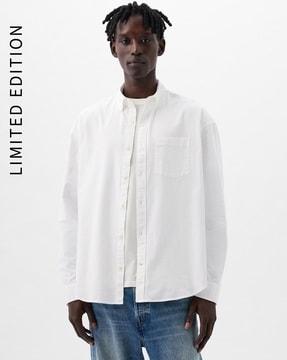 men organic cotton full-sleeves shirt with pocket