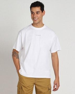 men oversize fit graphic back print t-shirt