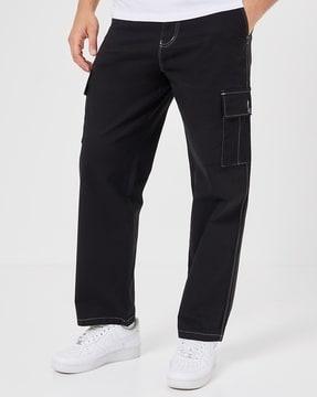 men oversized fit cargo pants with insert pockets