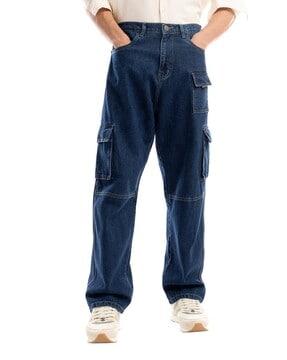 men oversized fit cargo pants