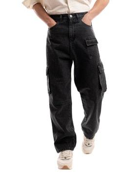 men oversized fit cargo pants