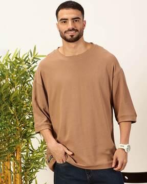 men oversized fit crew- neck t-shirt