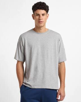 men oversized fit crew-neck cotton t-shirt