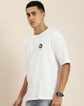 men oversized fit crew-neck t-shirt