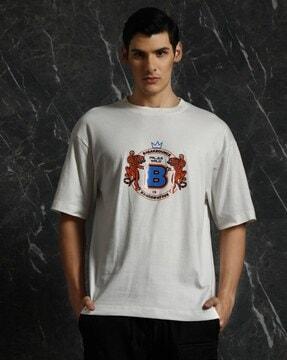 men oversized fit crew-neck t-shirt