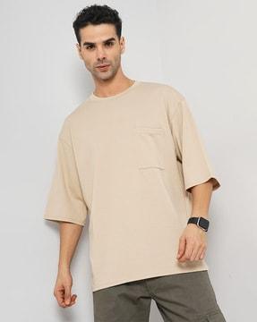 men oversized fit crew-neck t-shirt