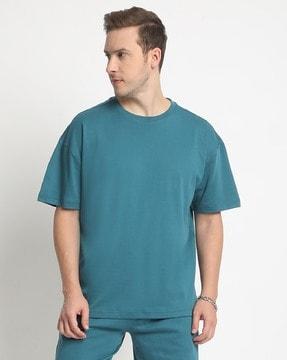 men oversized fit crew-neck t-shirt