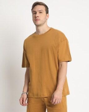 men oversized fit crew-neck t-shirt