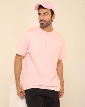 men oversized fit crew-neck t-shirt