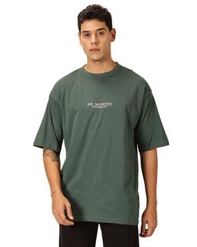 men oversized fit crew-neck t-shirt