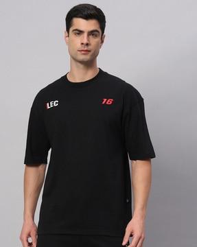 men oversized fit crew-neck t-shirt