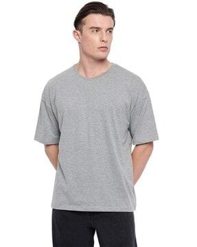 men oversized fit crew-neck t-shirt