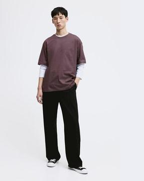 men oversized fit crew-neck t-shirt