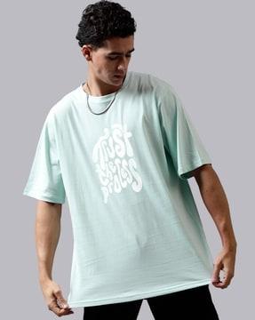 men oversized fit round-neck t-shirt