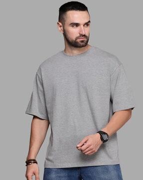 men oversized fit round-neck t-shirt