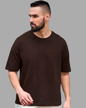 men oversized fit round-neck t-shirt