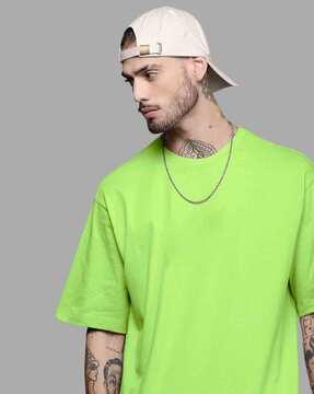 men oversized fit round-neck t-shirt