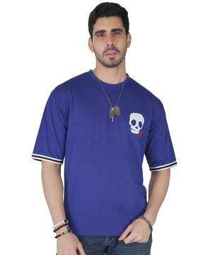 men oversized fit round-neck t-shirt