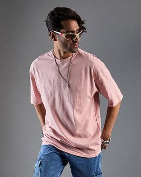 men oversized fit round-neck t-shirt