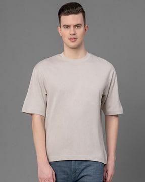 men oversized fit round-neck t-shirt