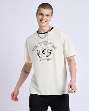 men oversized fit round-neck t-shirt