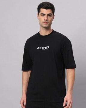 men oversized fit round-neck t-shirt