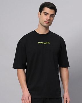 men oversized fit round-neck t-shirt