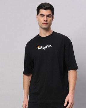 men oversized fit round-neck t-shirt