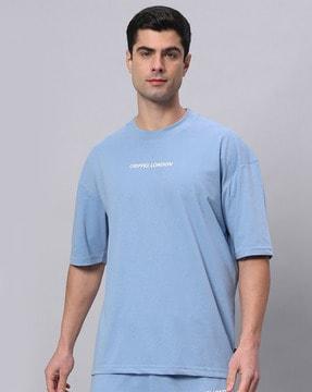 men oversized fit round-neck t-shirt