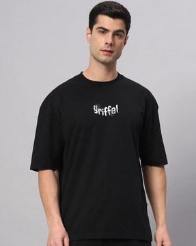 men oversized fit round-neck t-shirt