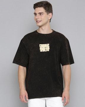 men oversized fit round-neck t-shirt