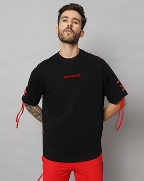 men oversized fit round-neck t-shirt