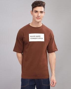 men oversized fit round-neck t-shirt