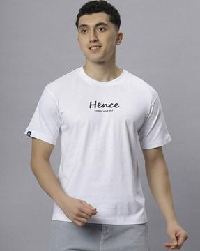 men oversized fit round-neck t-shirt