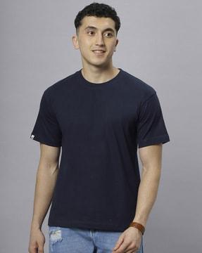 men oversized fit round-neck t-shirt