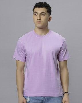 men oversized fit round-neck t-shirt