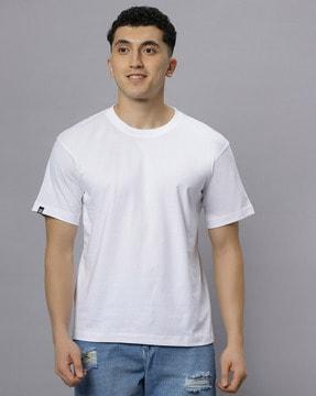 men oversized fit round-neck t-shirt