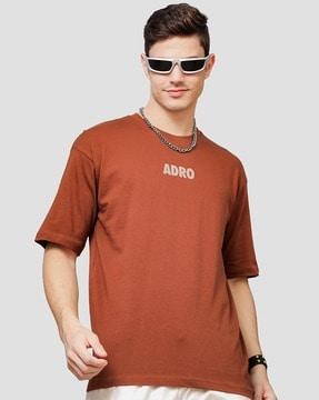 men oversized fit round-neck t-shirt