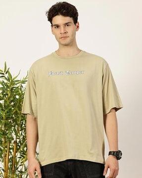 men oversized fit round-neck t-shirt