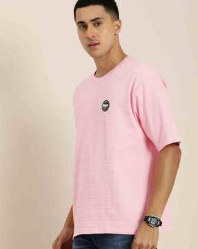 men oversized fit t-shirt with crew neck