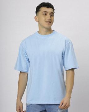 men oversized fit t-shirt with round neck