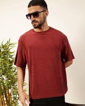 men oversized fit t-shirt with round neck