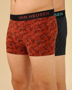 men pack of 2 all-over geometric print trunks