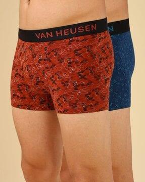 men pack of 2 all-over geometric print trunks