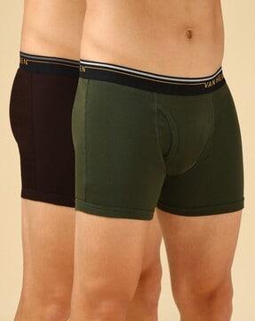 men pack of 2 anti-bacterial trunks with logo waistband