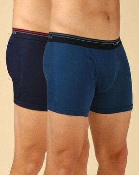 men pack of 2 anti-bacterial trunks with logo waistband