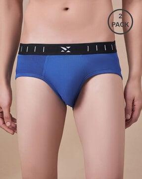 men pack of 2 briefs with elasticated waist