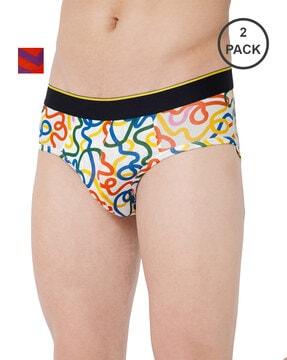 men pack of 2 briefs with elasticated waistband