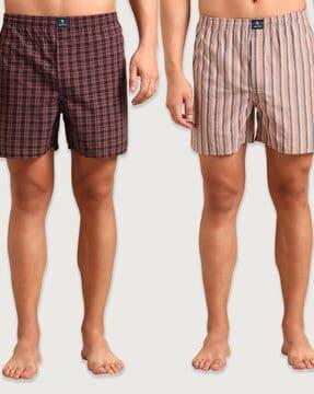 men pack of 2 checked boxers