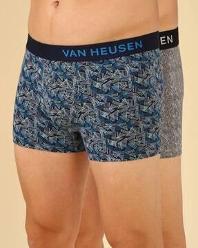 men pack of 2 geometric print trunks